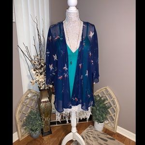 Blue Birdy Kimono